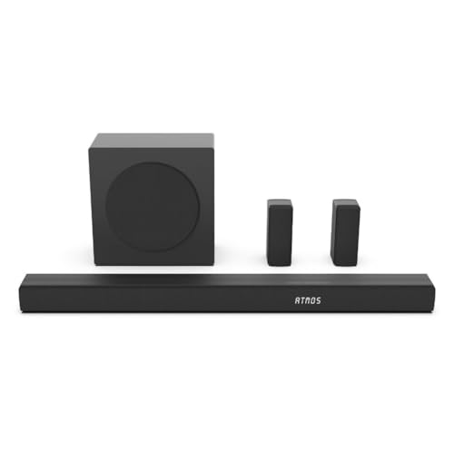 Hisense 5.1 Ch Soundbar with a Total of 440W Output, Rear Surround Speakers, 6.5” Wireless Subwoofer, Dolby Atmos and DTS Virtual X, Easy Connect - R652 (Renewed)