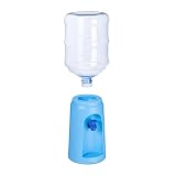 Relaxdays Wasserspender mit Tank & Zapfhahn, Tisch Trinkwasserspender Büro, 4,5 l, Kunststoff, H x D: 47,5 x 17 cm, blau, 1 Stück 10027938_45