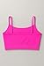 Kurve Girl’s Training Sports Bra – Seamless Bralette Kids Crop Cami Tank Top UV Protective Fabric UPF 50+ Made in USA, Neon Fuschia, Age 9-14