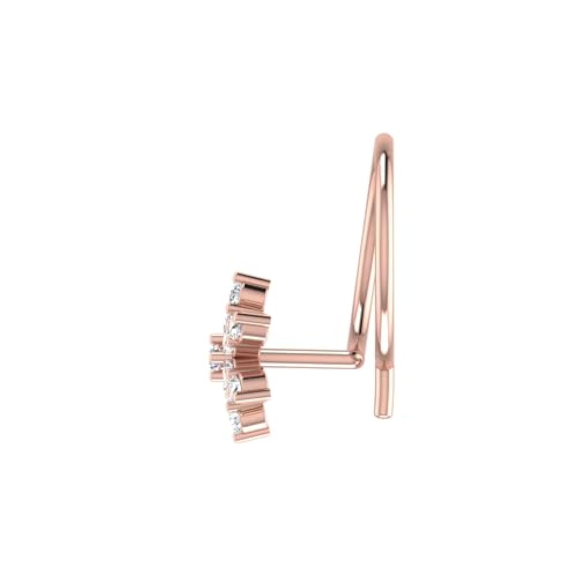 Women's 14Kt Rose Gold Stud Nosering