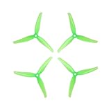 20 Stück/10 Paar, kompatibel mit IFlight Nazgul F5 5 Zoll 3-Blatt/Tri-Blade Propeller Prop mm Montageloch for FPV-Drohnenteil(Crystal green)