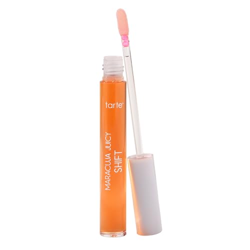 tarte maracuja juicy lip &amp; cheek shift – pH-Powered Lip Gloss Balm with Vitamin E &amp; Hyaluronic Acid for Smooth, Moisturized Lips &amp; Cheek Tint Blush, Vegan &amp; Cruelty-Free