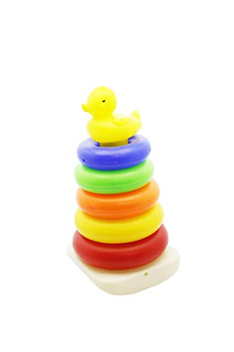 Image of Ratna's Duck Stacking Ring for Kids. Helps Kids recognise Different Colour and Sizes (Small 5 Rings)