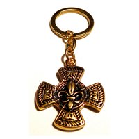 Porte-clés fleur de lis or 24 ct soulagez vos mains avec l'ergonomie héraldique