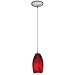 Merlot Brushed Steel 1-Light Indoor Pendant (28011-4C-BS/RUSKY)