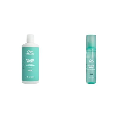 Wella Professionals Invigo Volume Boost Pack - Champú (500 ml) + Spray Volumen y Brillo (500 ml) - Potenciador del volumen - Todo tipo de cabellos
