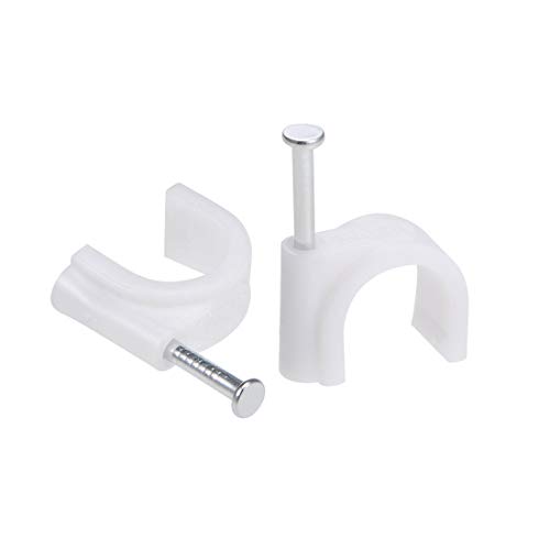 uxcell Clips para Cable de 12mm con Clavos, Organizador de Cables, 100 piezas miniatura 1