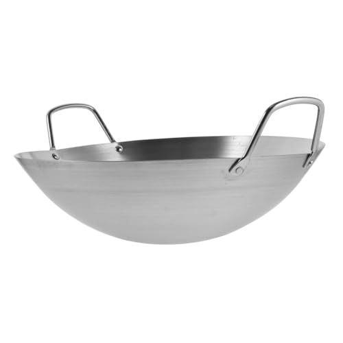 Wok de acero inoxidable con doble mango y antiadherente miniatura 1