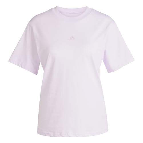 adidas Damen Essentials SMALL Logo Cotton T-Shirt, Ice Lavender/Bliss Lilac, XXS – Ansicht 1