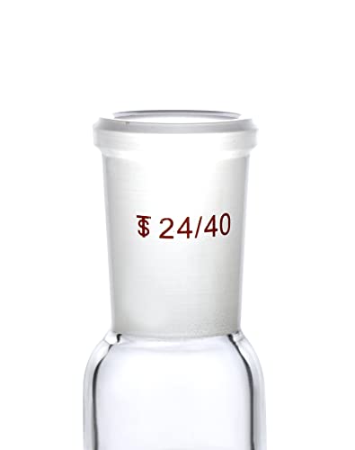 Qwork Boiling Flask, Single Neck Round Bottom, 24/40 Standard Taper Outer Joint, 1000Ml #TOP3