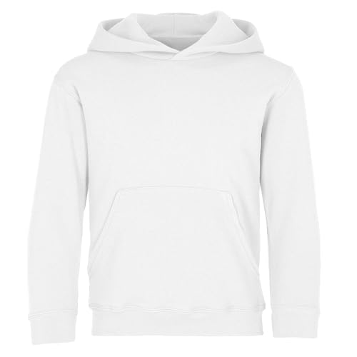 Fruit of the Loom Kids' Hooded Sweat, White, 140