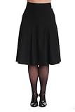 extra weiches Material Banned Retro Bahnenrock Carol Classic Schwarz Vintage 50er 60er A-Linie, Größe:XS