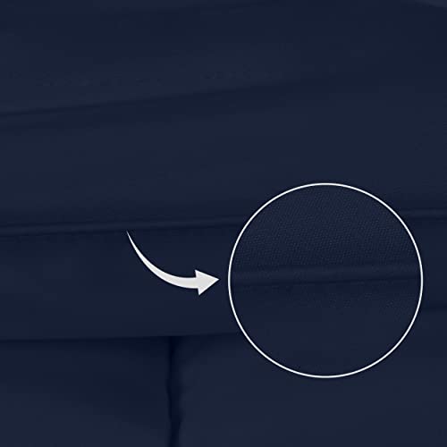 Utopia Bedding Duvet 180 x 200 cm, 370 GSM Warm Duvet, White Blanket with Corner Tabs (Navy Blue)