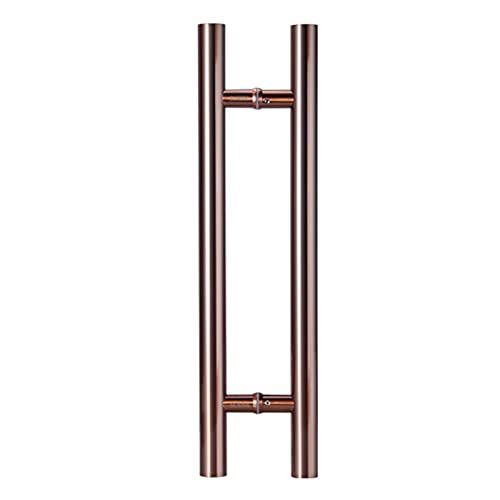 Poignée de porte de grange en verre et bois longue poignée de tirage or rose