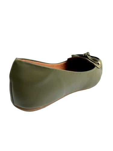 Sapatilha Mocassim Bico Quadrado Salto (36, verde)