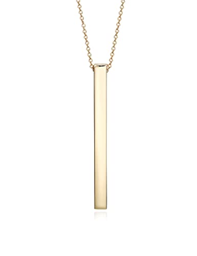Kritz Collar con Barra Chapada en Oro para Mujer - Colgante de Barra Vertical en su Caja de Joyas con Cadena Ajustable Según las Necesidades - Colección Kritz París los Esenciales de la Moda para Ella Cover