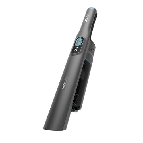 Cecotec Aspiradora de Mano sin Cable Conga Rockstar Micro+ Clean&Car X-Treme. 210W, Motor Digital Brushless, 20kPa, Autonomía 40mins, Cargador Coche 12V, 2 Modos, Accesorios y Soporte de Pared