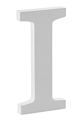 Libetui 20cm große Buchstabe I Dekobuchstabe I für Haus Dekoration Wohnzimmer Kinderzimmer Deko Geburtstag Party Hochzeit Café Home Deko Farbe Weiß freistehend bemalbar