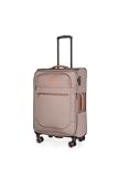 🔒 - Serrure à Code TSA METZELDER Valise Souple Retro Extensible Gros Volume Serrure TSA Garantie 1 an, (Taupe (Tan), M - Medium - 79/93L - 67x42x28 3,4kg)