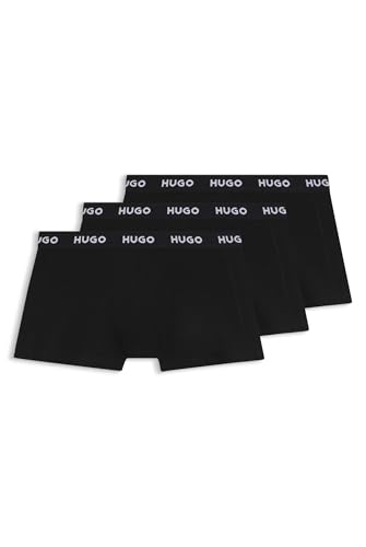 HUGO Trunk Triplet Pack, Boxer Uomo, Nero, S