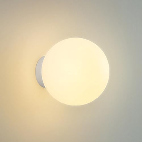 TCHAUSGZOZ Lampada da parete moderna Moon, applique a globo, illuminazione pianeta bianco, lampada da parete for camera dei bambini, arredamento for soggiorno, applique cablate, luci non cablate(Size: