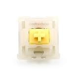 IJKT MX Switch Keyboard - Dedicated Shaft Body Off Black, Red, Brown, Blue, Green, Yellow 5pins - Suitable for GK61/GK64/GH60 - Milky Yellow Switches KS-3 (110 Pcs)