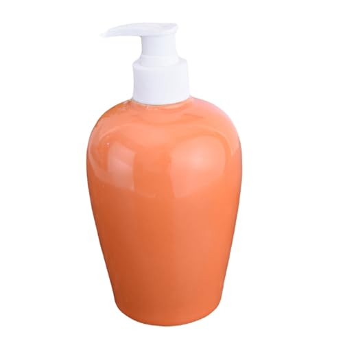 Image of Ceramic Liquid Soap Dispenser, 450 ml, Terracotta | Refillable Pump Bottle for Hand Wash, Lotion, Shampoo & Kitchen Use, 1 Piece