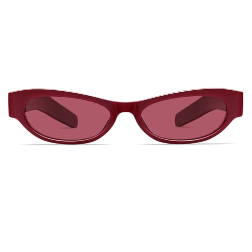 VANLINKER Retro Cat Eye Polarized Sunglasses for Women Men Small 90s Style Trendy Vintage Narrow Wing Frame VL9799