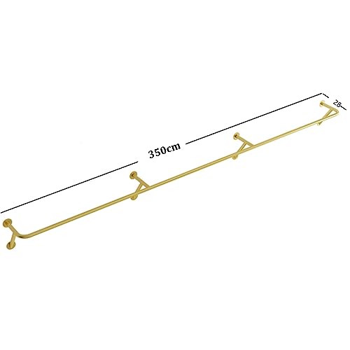 Portant Mural Robuste en Tubes industriels dorés - Barre de Suspension élégante pour vêtements, idéale pour l'entrée, Le Porche ou Un Magasin - Tringle créative de 100 cm pour Chemises et Te