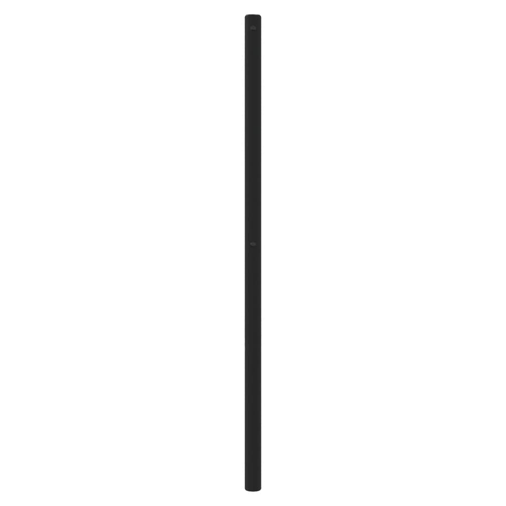 Testiera in metallo nero, 107 cm, per telaio del letto, robusta cuffia in acciaio, design moderno, supporto stabile per camera da letto, facile da montare