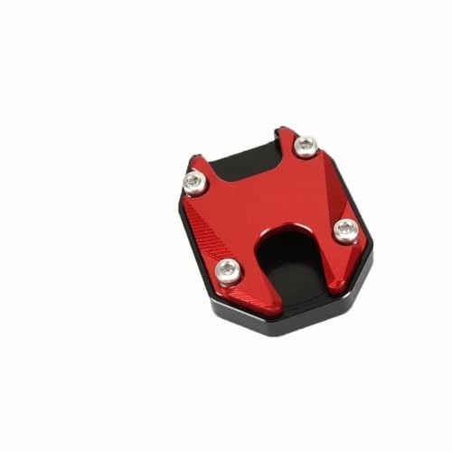 Plaque support béquille Honda Lead 125 extension en aluminium anodisé rouge