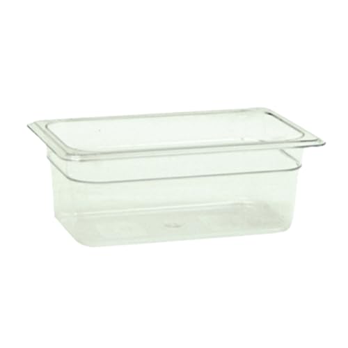 FSE PLPA8144 Food Pan, 1/4 Size, 4" deep, Shatter and Scratch Resistant, Dishwasher Safe, Polycarbonate, Clear, NSF