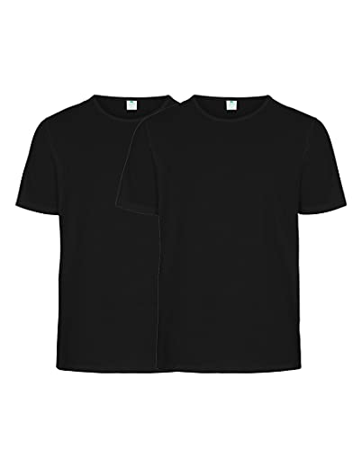 T-shirts organiques Dovre lot de 2 hauts col rond coton ecologique homme