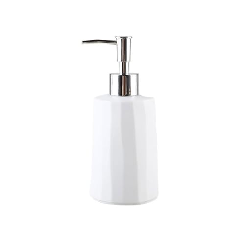 CLQYXRMVC Dispensador de jabón Botella dispensadora de champú y Gel de Ducha Botella Simple de loción Dispensador de jabón Botella de Prensa de cerámica Dispensador de jabón para Cocina y baño