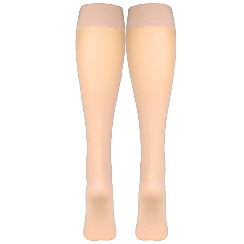 Image of Truform Sheer Compression Stockings, 20-30 mmHg, Women's Knee High Length, 30 Denier, Beige, X-Large