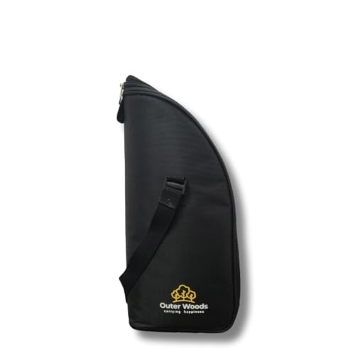 Outer Woods Insulated 1.5 Bottle Cooler Bag, with 2 Units of Ice Gel Pack, Ideal for Carrying Wine, Beer, Whisky, Vodka, Soda, Juice, Milk, and Water, Black