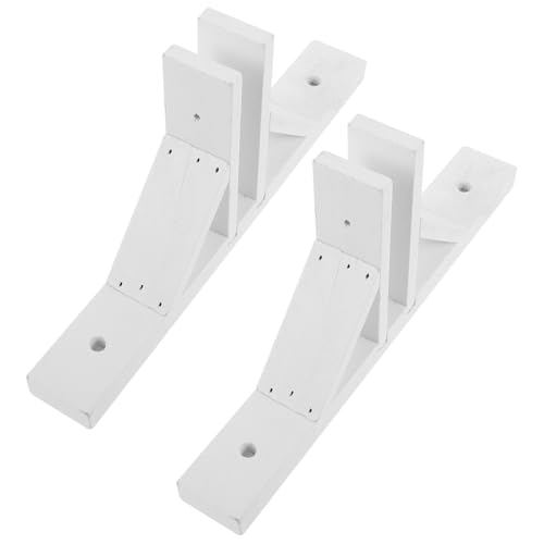 Soportes para valla de jardín Veemoon bases de plástico blanco de fijación resistente 2 uds
