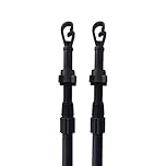 2PCS Washing line Prop，Heavy Duty Metal Extendable Clothes Line Pole Prop Extenedable from 120cm to 204cm (2)