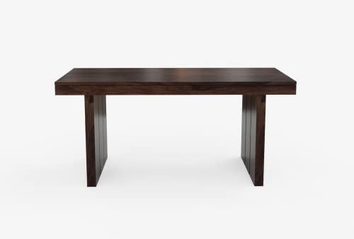 Image of Wooden Dining Table 6 Seater | Six Seater Dinning Table with 6 Chairs with Cushion for Home & Restaurant | Dining Room Sets | Sheesham Wood, Walnut