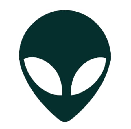 Alien Decal Sticker - Multiple Sizes and Colors Available (2.5 Wide x 3.1 Tall Inches, Lime Green)