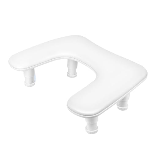 Eioeeklop Reposabrazos para Manicura para Tecnología de Uñas: Reposabrazos para Uñas Ajustable en Forma de U - Reposabrazos de Mano de PU para Manicuristas