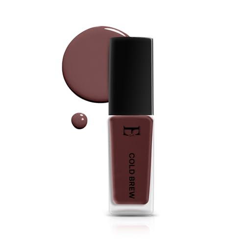 Image of COLD BREW Vegan Nail Polish Deep Brown Color | Long Lasting Chip Resistant Formula | Quick Dry Glossy Finish | Non Toxic & Cruelty Free Nail Paint for Women | 10 ml