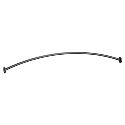 Black Curved Shower Rod - Ideal for Moen Showers, 60 Inches