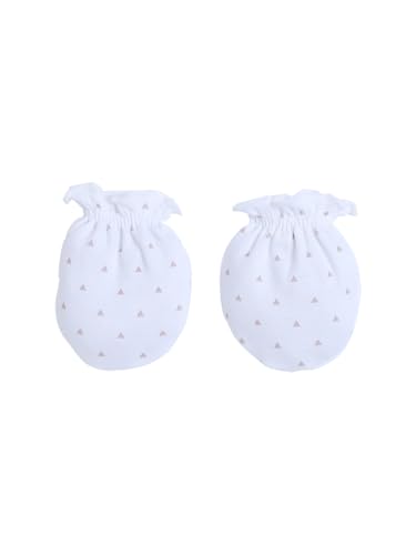 Image of Baby Eli Cotton Newborn Mittens (Picot Wrist) Set of 6 for Baby Boys & Girls 0-6 Months | Soft and Cozy Unisex Infant Gloves | Assorted Baby Hand Gloves | Adjustable Scratch Protection