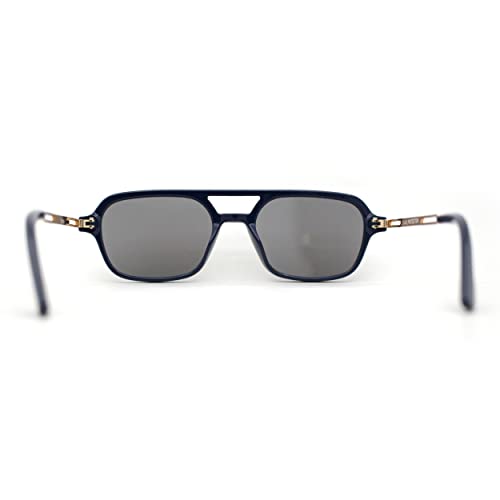 Classic Mens Thin Snug Flat Top Double Bridge Racer Plastic Sunglasses4