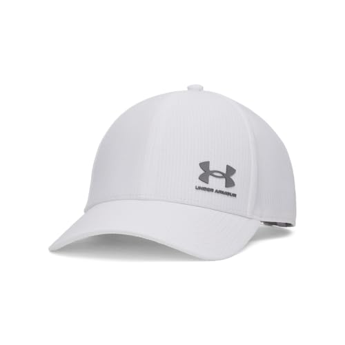 Under Armour Mens Iso-Chill ArmourVent Adjustable Hat (101) White / / Steel One Size Fits Most