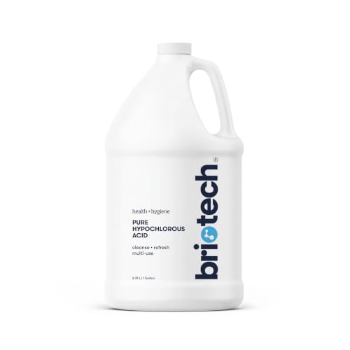 BRIOTECH Pure Hypochlorous Acid Cleanser Original Premium HOCl Topical Solution Multi-Purpose Cleaner Family Approved & Pet Friendly 1 Gallon Refill