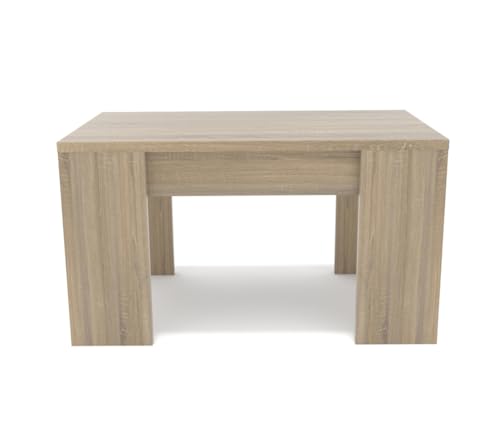 Miniatura 4 de Dormidan- Mesa De Centro Elevable, Comedor O Auxiliar, Mayor Grosor Y Estabilidad Roble