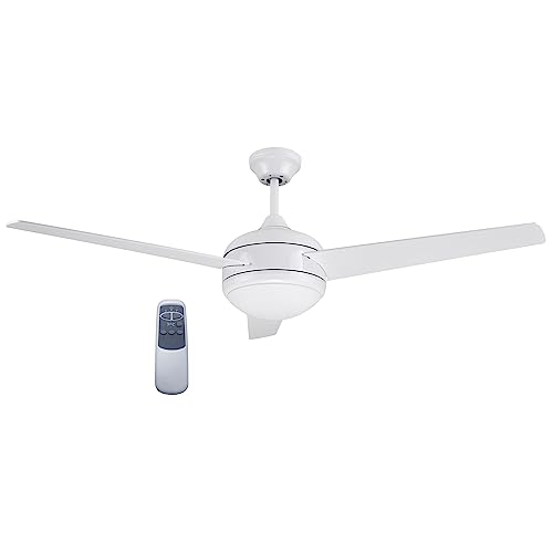 Image of Design House Treviento Ceiling Fan, 52 inch, White | Ceiling Mount, Contemporary /Modern, Steel, Fans, 156513-WHT