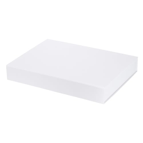 Boîte-cadeau de mariage blanche pliable avec fermeture aimantée